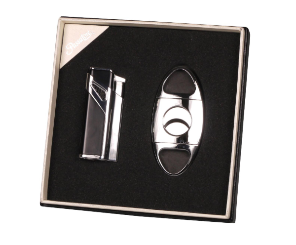 Geschenkset "Passatore Feuerzeug & Zigarrenschneider"